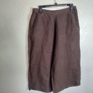 Match Point Linen Wide Leg Palazzo Pants  Sz M